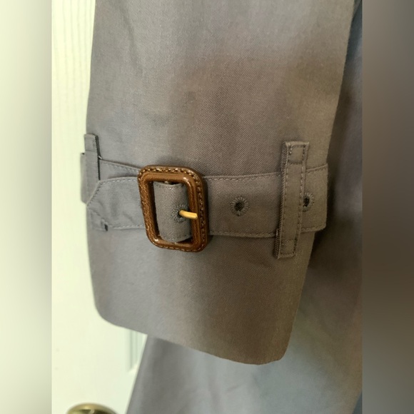 Authentic Burberry Kensington Long Check Print Lining‎ Trench Coat, Gray, 16 NWT - Picture 13 of 16